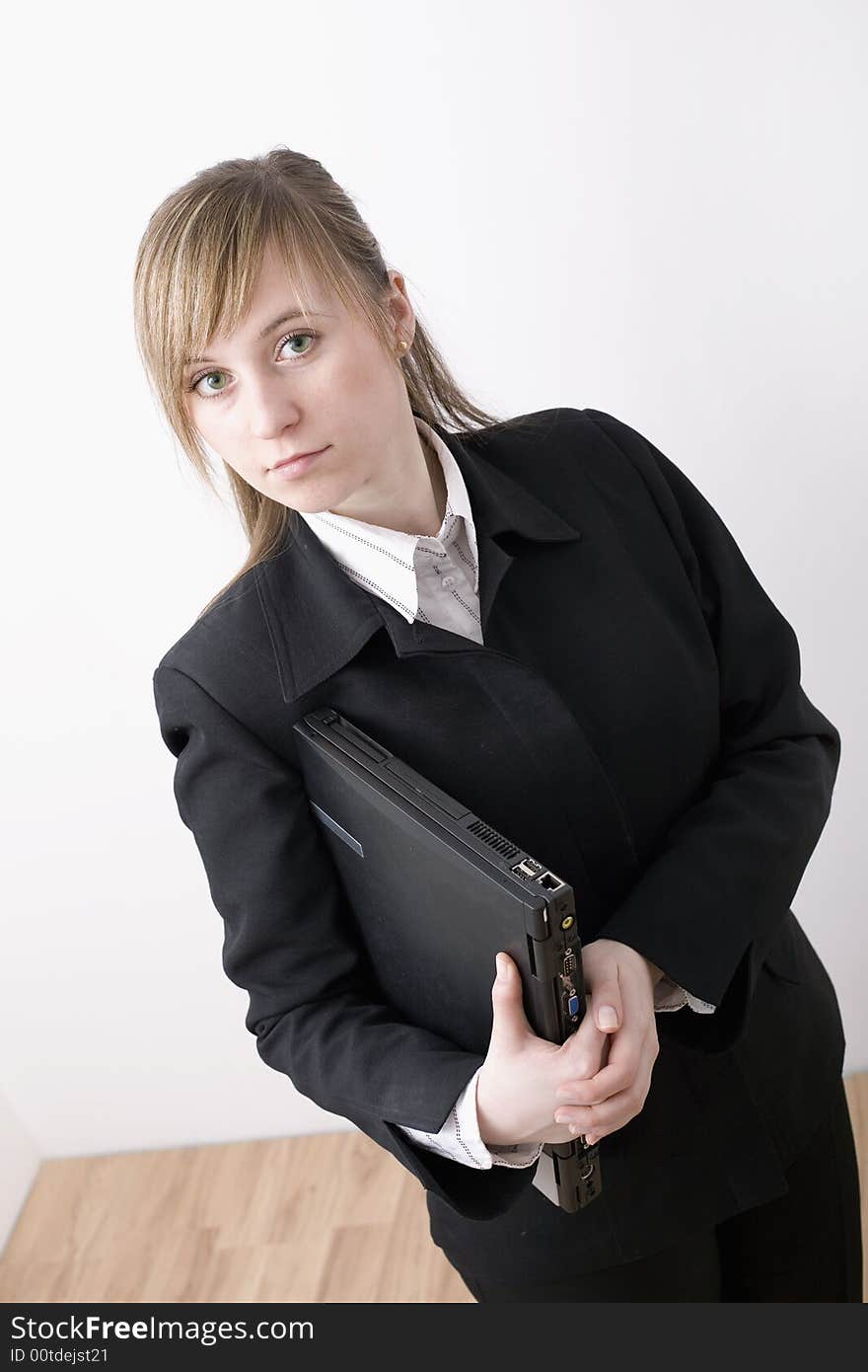 Woman with computer