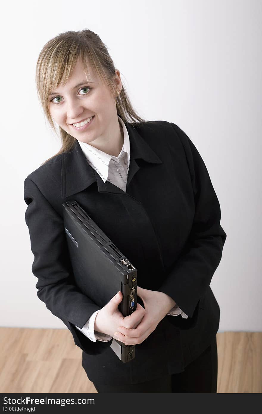 Woman with computer