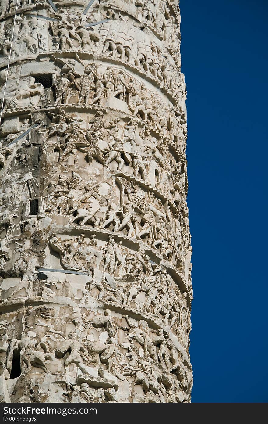 The column of Marcus Aurelius celebrates the victories of the first Roman emperor