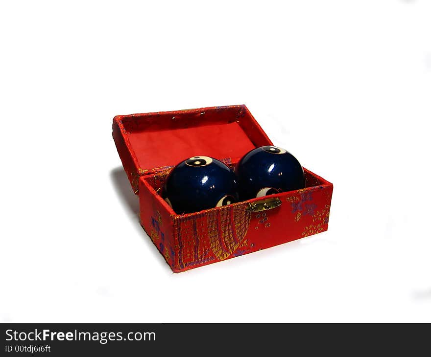 Chinse Yin Yang Balls in red box