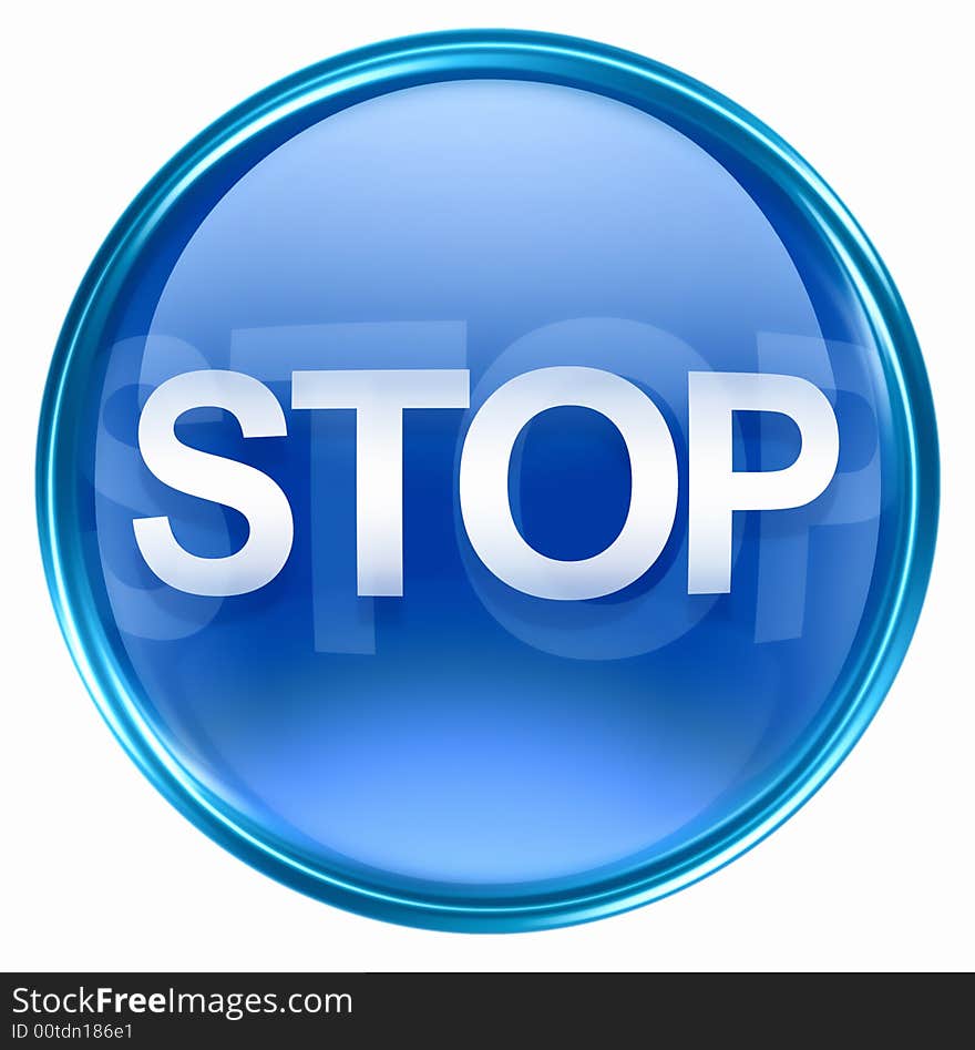 Stop Icon Blue