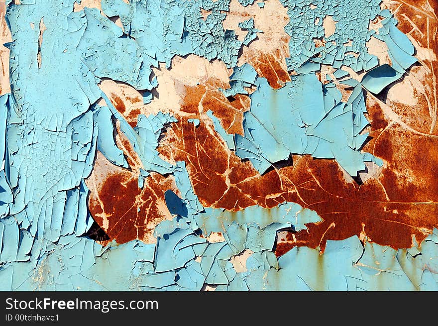 Peeling grunge paint