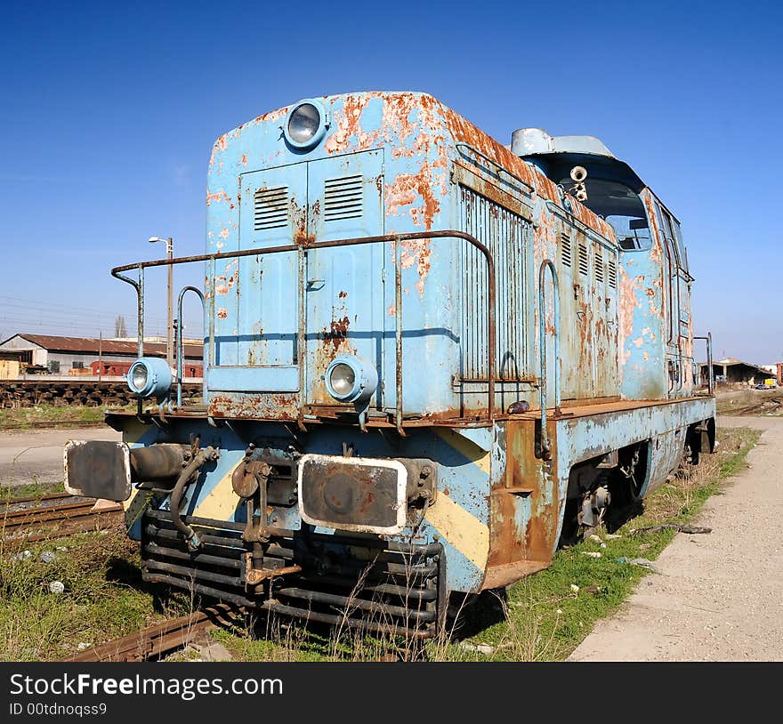 Old diesel locomotive