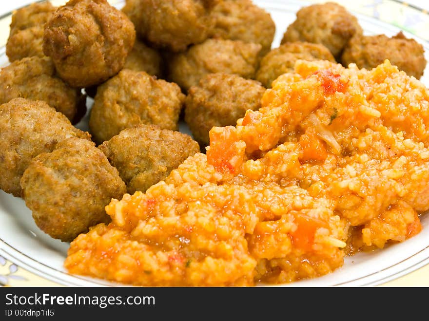 Meat - Balls Of Beef And Pork - With Risotto