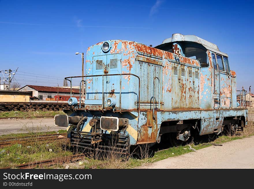 Old diesel locomotive