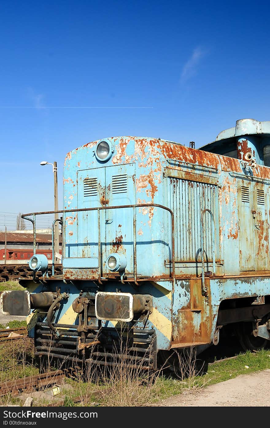 Old diesel locomotive