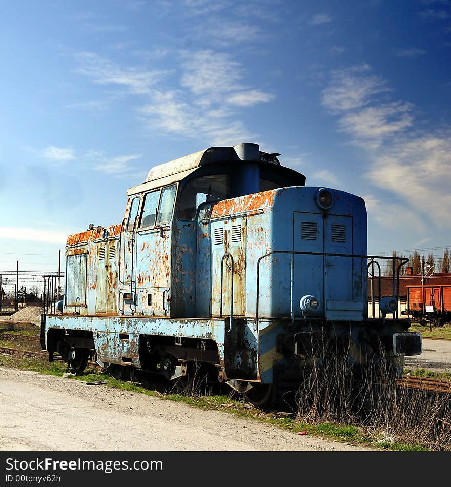 Old diesel locomotive