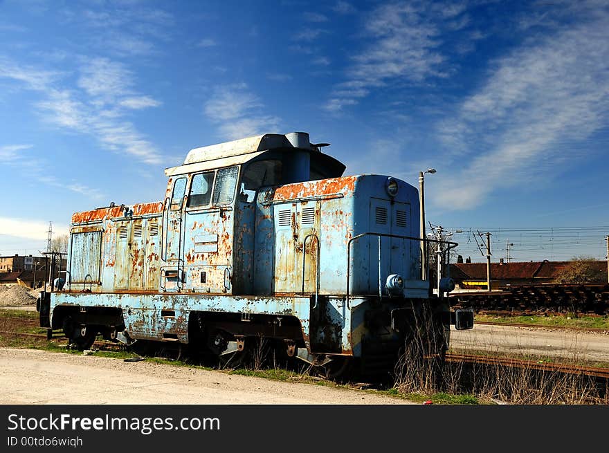 Old diesel locomotive