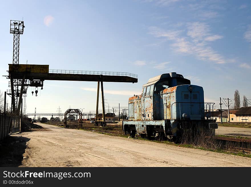 Old diesel locomotive