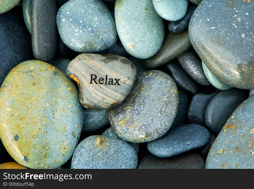 Zen stack of pebbles on the beach. Zen stack of pebbles on the beach