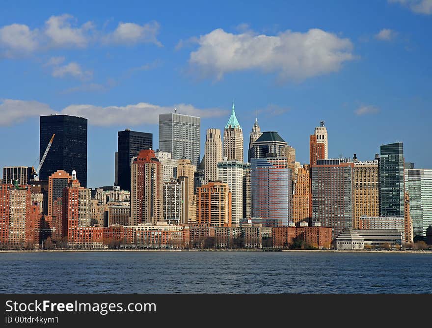 The Lower Manhattan Skyline viewed from Liberty Park New Jersey