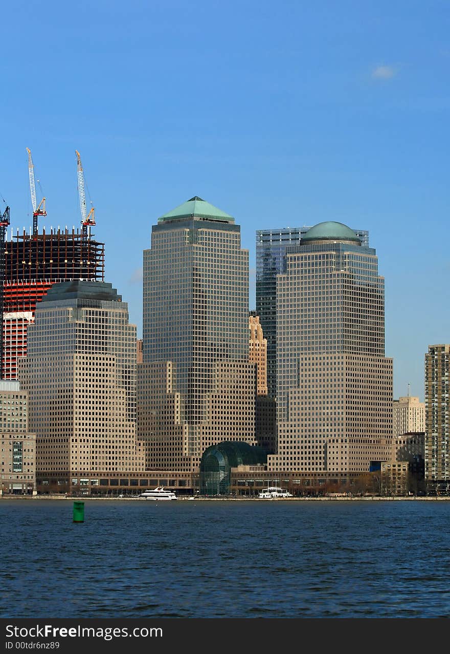 The Lower Manhattan Skyline viewed from Liberty Park New Jersey