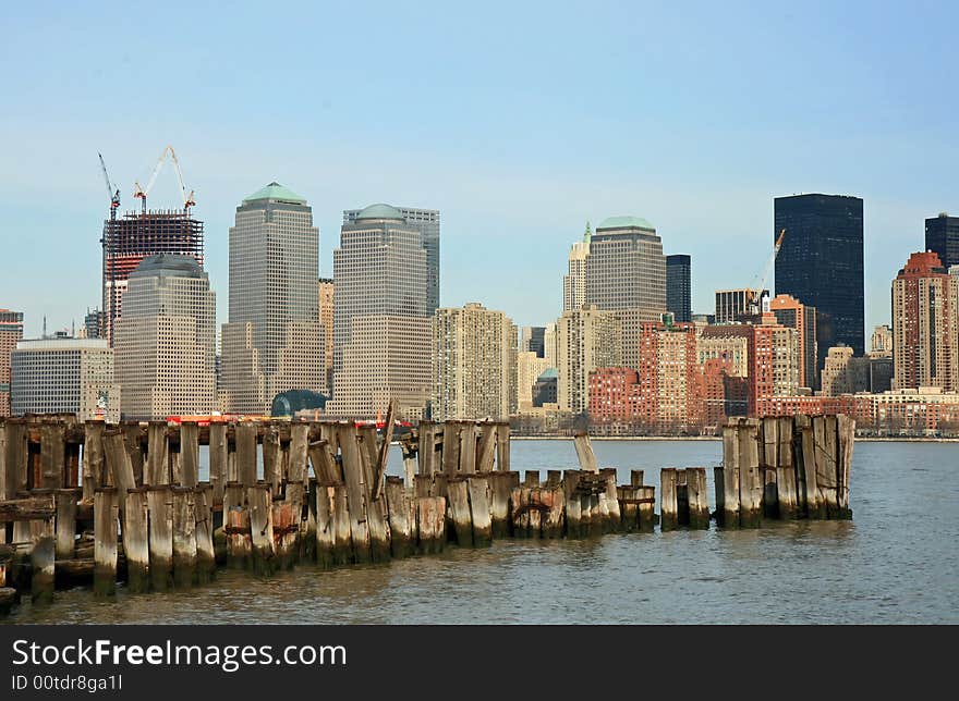 The Lower Manhattan Skyline viewed from Liberty Park New Jersey