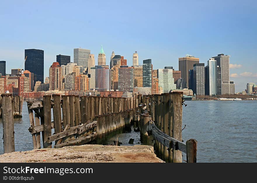 The Lower Manhattan Skyline viewed from Liberty Park New Jersey