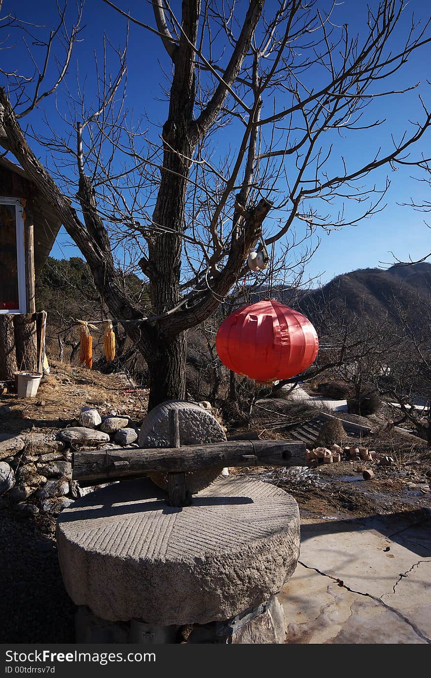 House,travel,Lantern,Stone mill,winter. House,travel,Lantern,Stone mill,winter