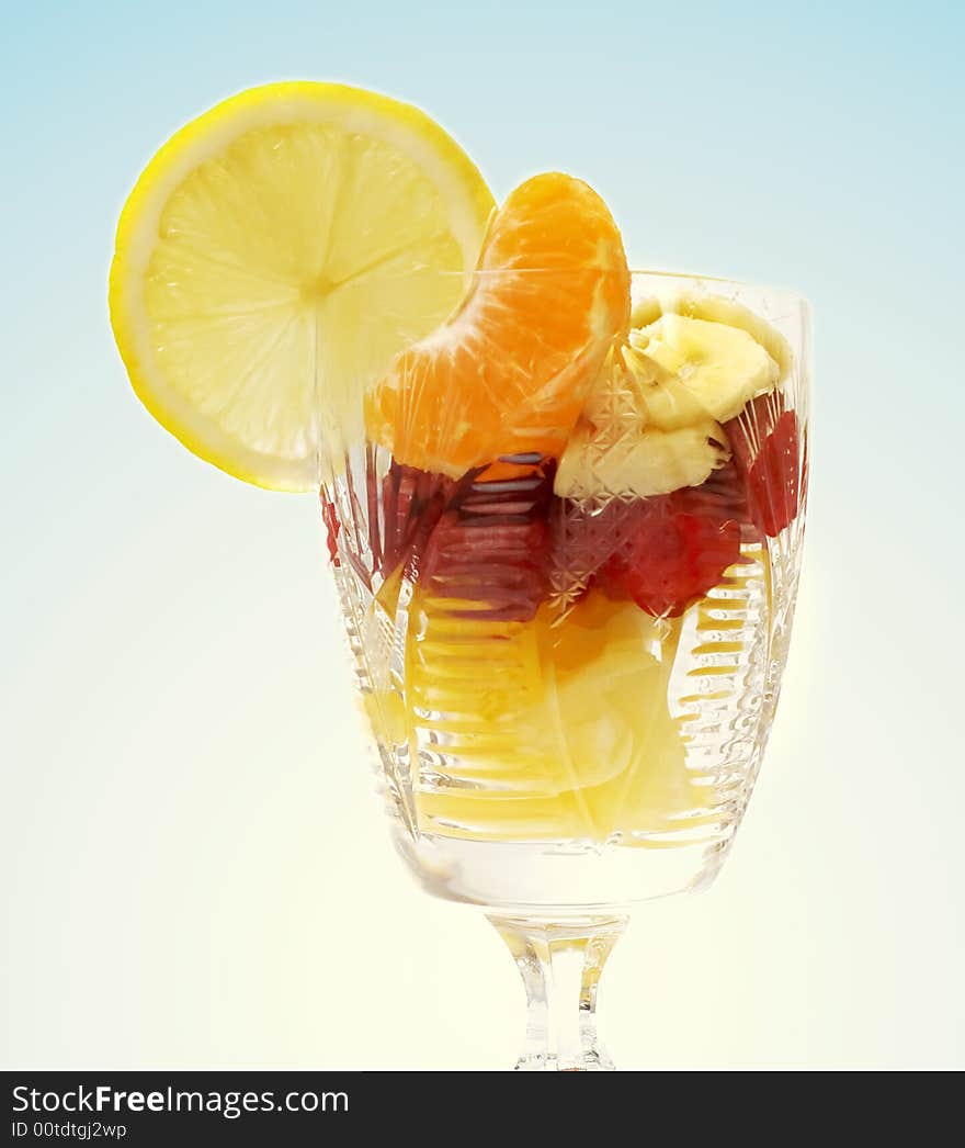 Fruits salad in the cup