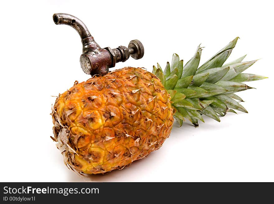 Ananas with tap as source of vitamine and health