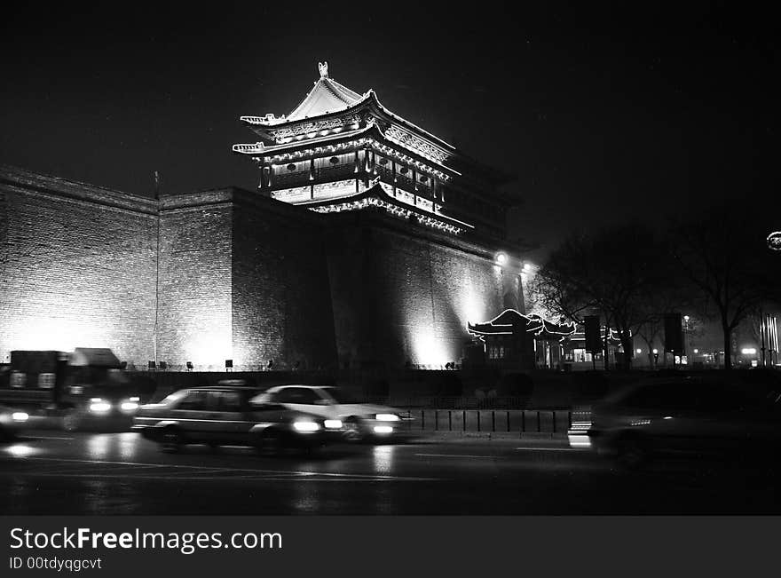 The south gate of Xi'an, Shanxi Province, ancient capital of china.