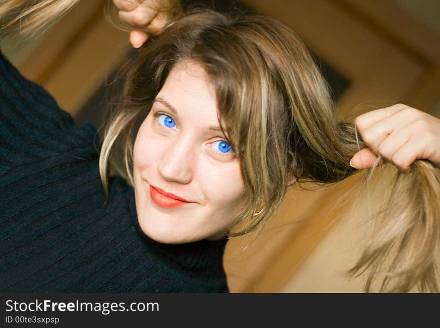 Fun Blue Eyes Woman