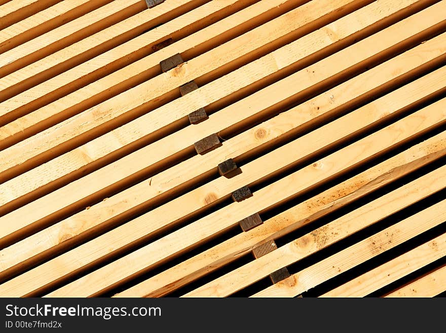 Patterns from a stack of wooden planks