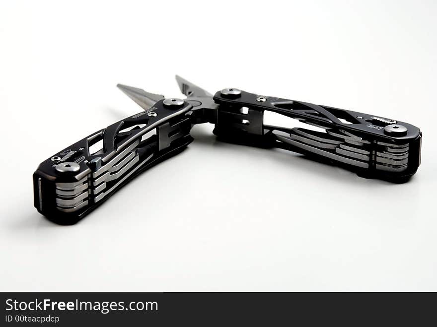 Stock pictures of a multi tool folding knife with several accessories for general use. Stock pictures of a multi tool folding knife with several accessories for general use