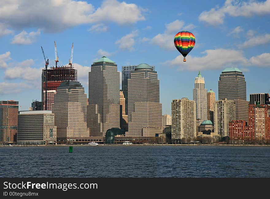 The Lower Manhattan Skyline viewed from Liberty Park, New Jersey