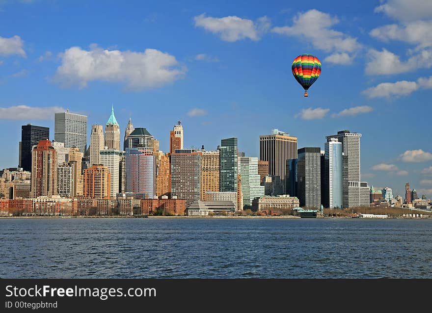 The Lower Manhattan Skyline viewed from Liberty Park New Jersey