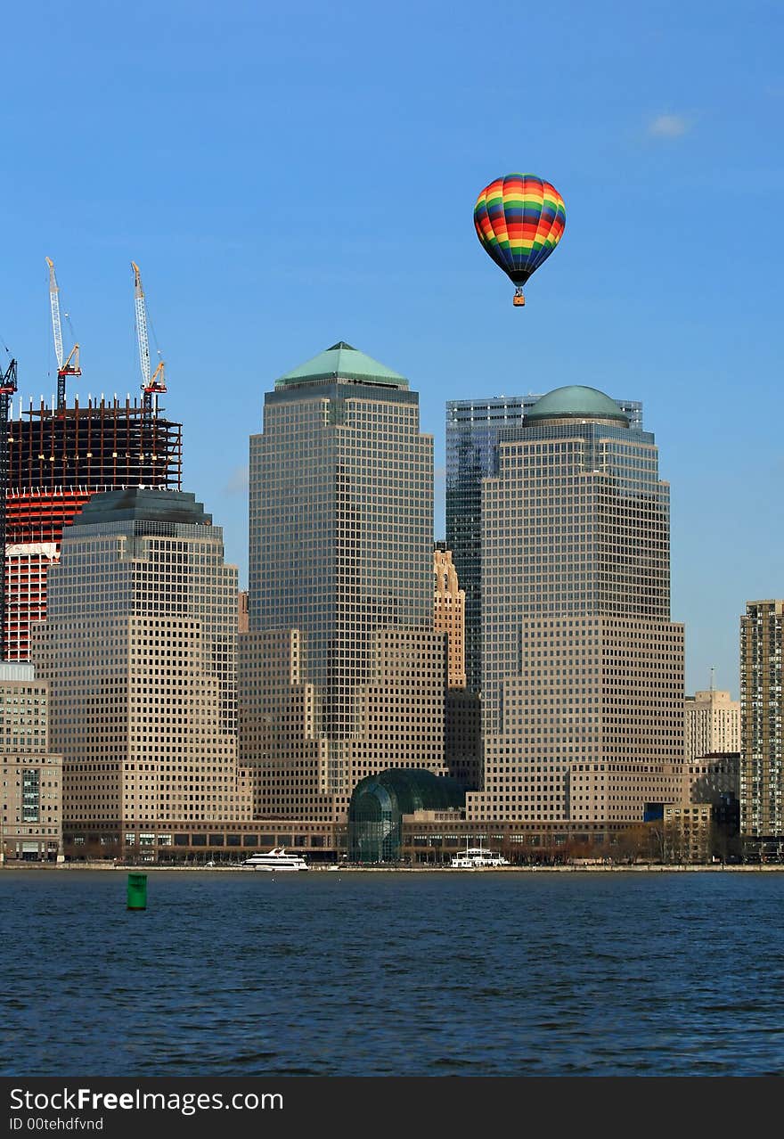 The Lower Manhattan Skyline viewed from Liberty Park New Jersey