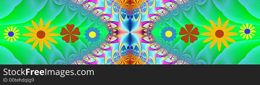 This header / banner has a beautiful abstract design is happy spring colors. On top are colorful flowers. This header / banner has a beautiful abstract design is happy spring colors. On top are colorful flowers.