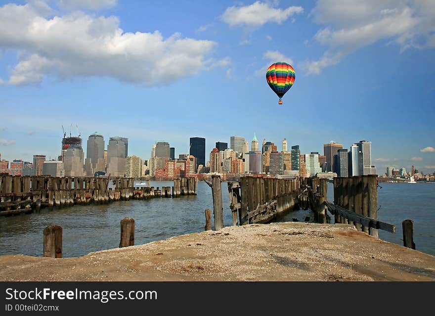 The Lower Manhattan Skyline viewed from Liberty Park New Jersey