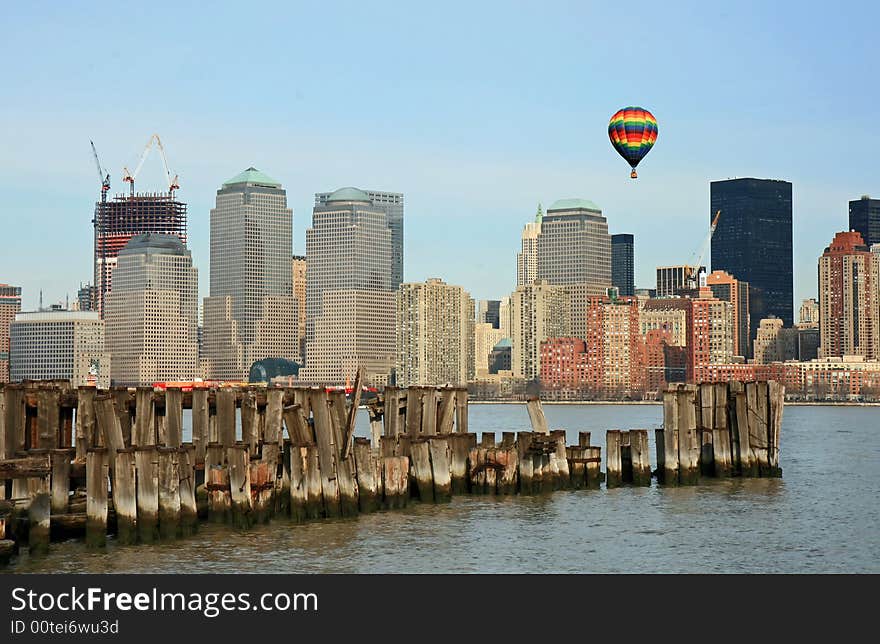 The Lower Manhattan Skyline viewed from Liberty Park New Jersey