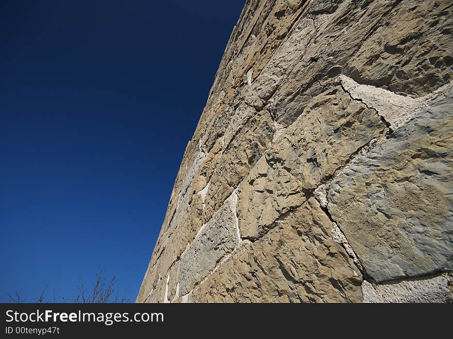 Dilapidated,the Great Wall,blue sky,tree,mountain. Dilapidated,the Great Wall,blue sky,tree,mountain