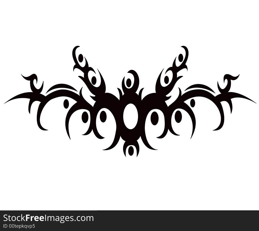 illustration of tribal tattoo pattern. illustration of tribal tattoo pattern