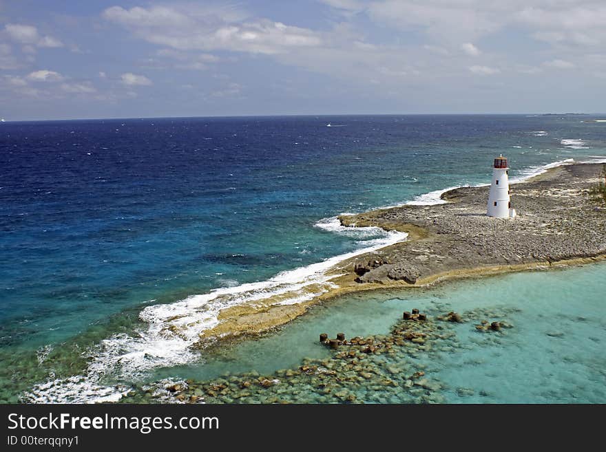 Paradise island lighthouse