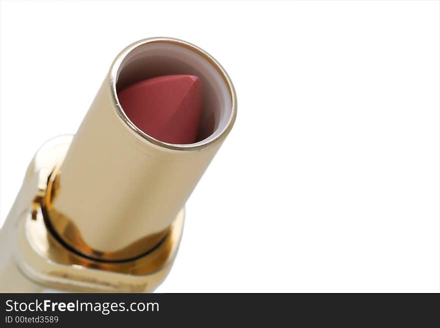 Red fashion lipstick isolated on white. Red fashion lipstick isolated on white