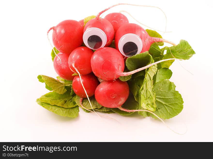 Googly eyed radishes