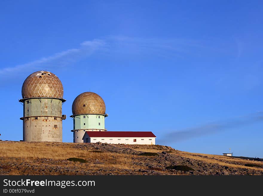 Old radar base, on a top of a mountain. Old radar base, on a top of a mountain.