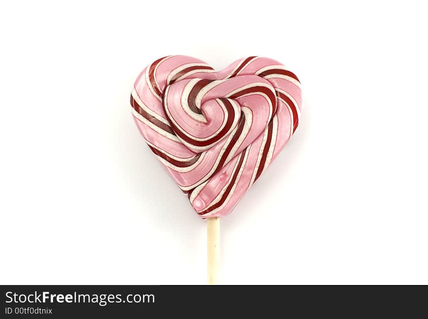 Spiraled pink lolly