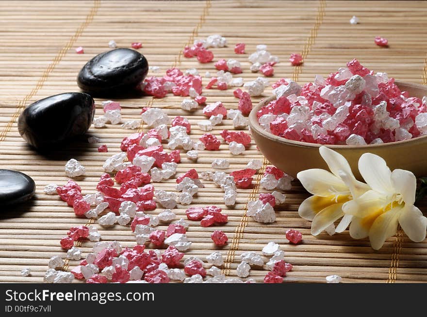 Zen aromatherapy salt and flower