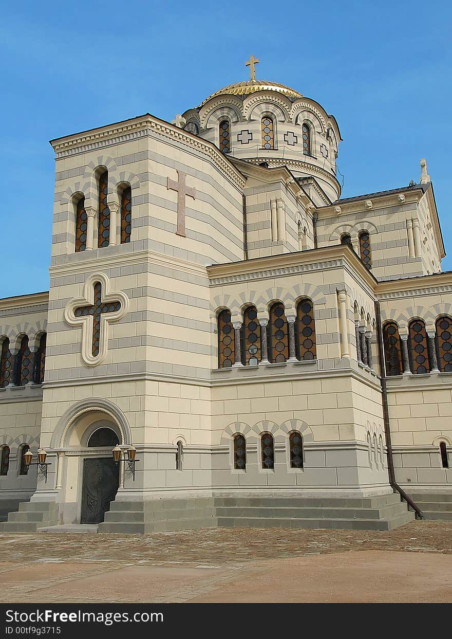 St. Wladimir Orthodox Temple in the Khersones, Crimea. St. Wladimir Orthodox Temple in the Khersones, Crimea