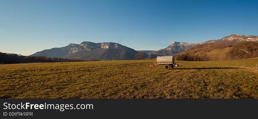 Panoramic sight of a landscape of mountain