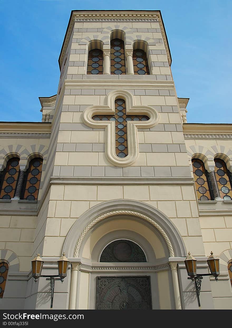 Front of the St. Wladimir Orthodox Temple in the Khersones, Crimea. Front of the St. Wladimir Orthodox Temple in the Khersones, Crimea