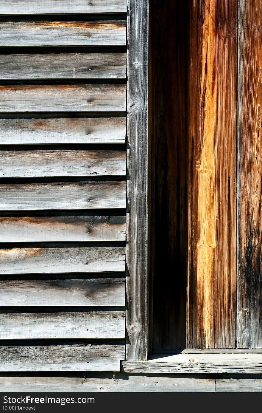 Abstract of old weathered wood siding