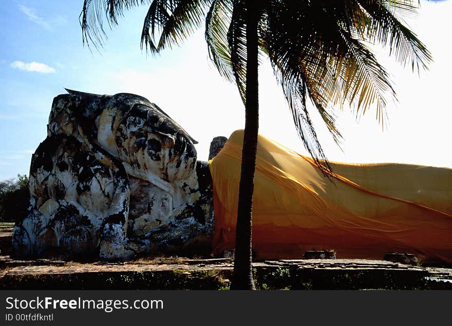 Laying Buddha figure