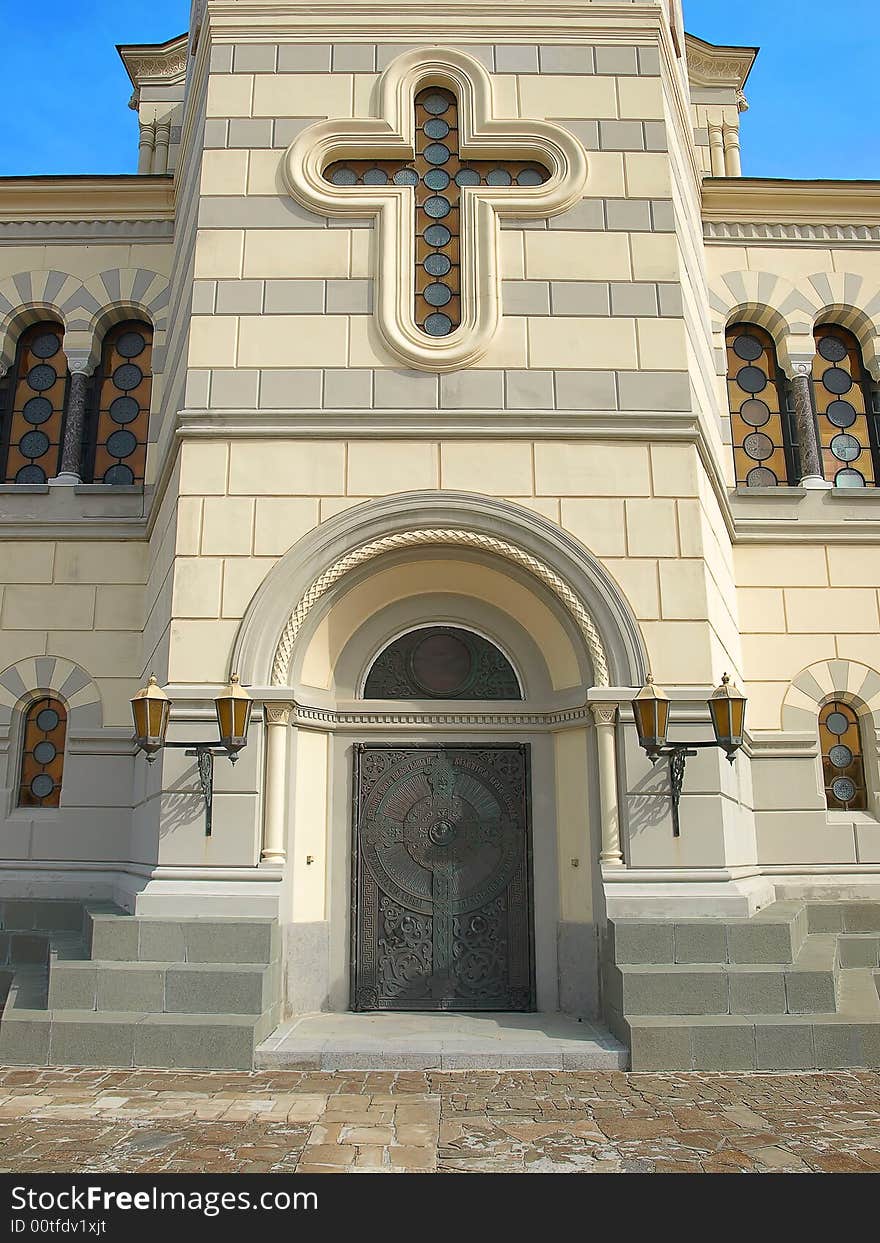 Main Door of the St. Wladimir Orthodox Temple in the Khersones, Crimea. Main Door of the St. Wladimir Orthodox Temple in the Khersones, Crimea