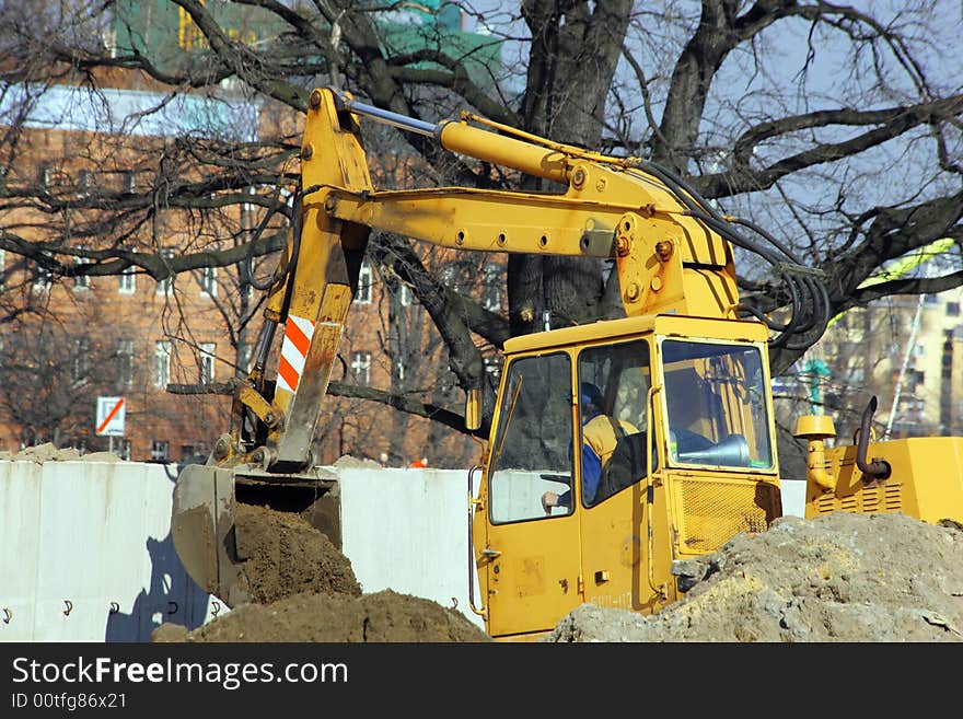 Large excavator