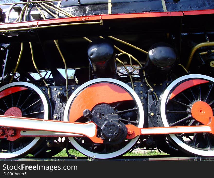 An old steam locomotive for showing