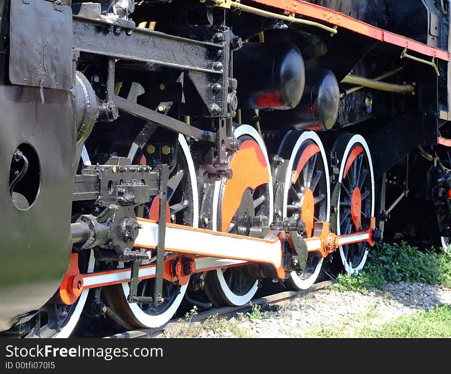 An old steam locomotive for showing