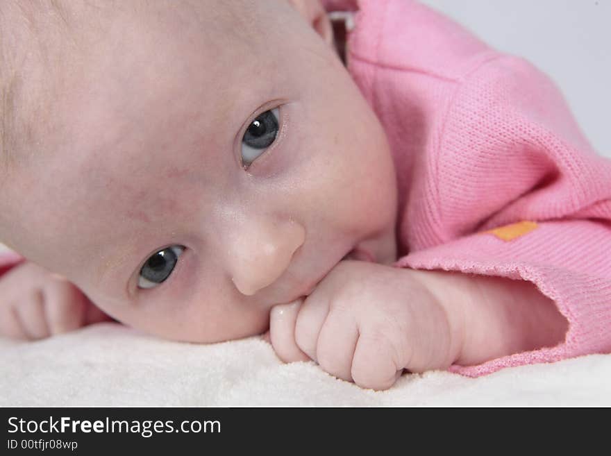 Newborn Baby on black Background