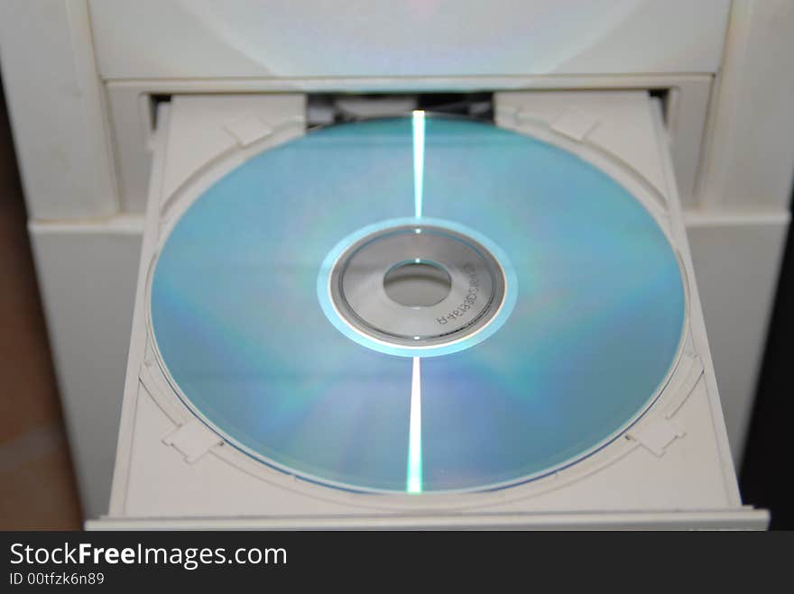 Opened cd-rom with blank cd